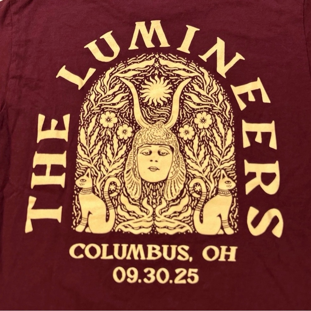 The Lumineers Columbus 2025 Tour Tee American Apparel Medium